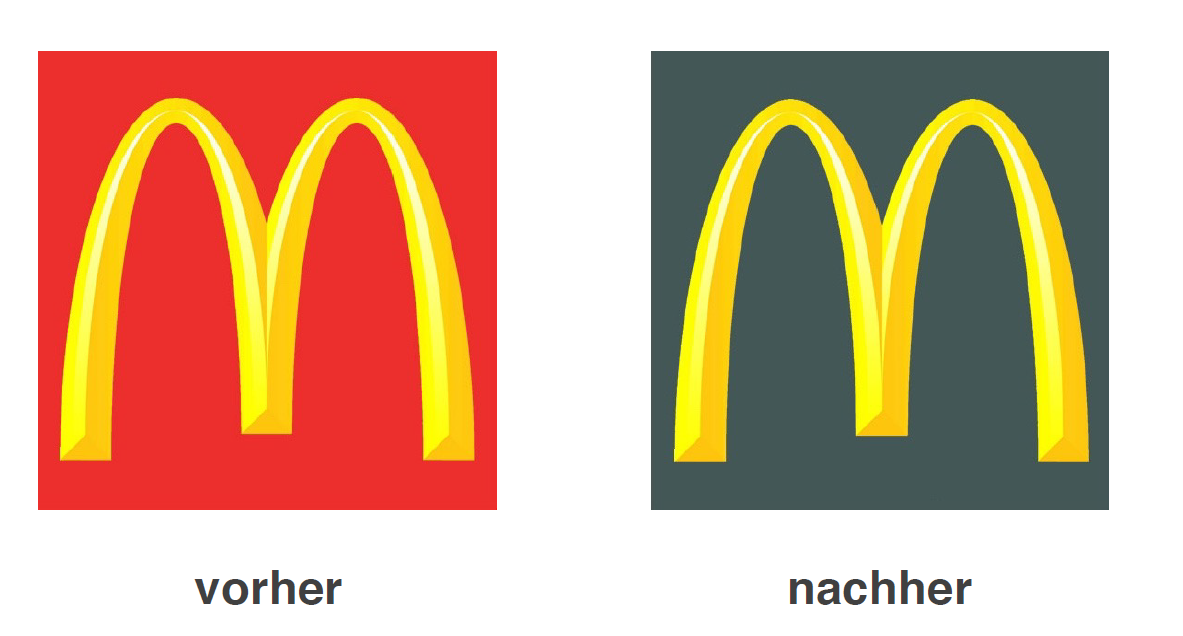 MC Donalds Logo in roter und grüner Farbe