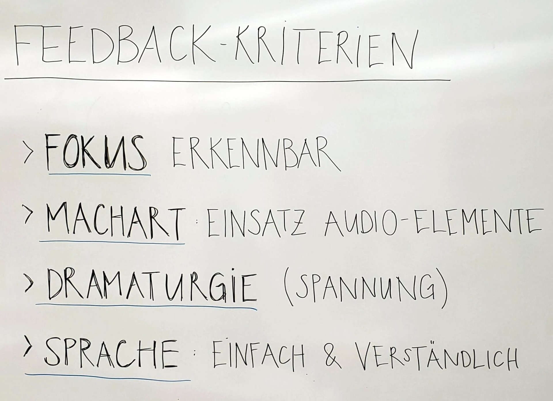 Feedback Kriterien